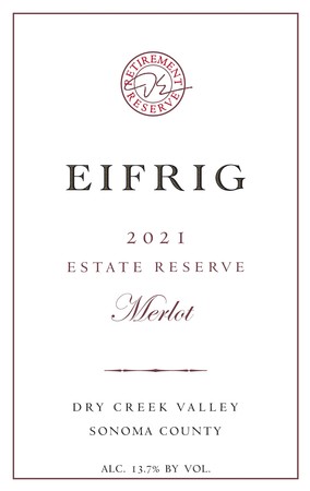 Merlot 2021 Dry Creek Valley Estate Reserve SINGLE BARREL